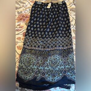 Angie Blue and Black Maxi Skirt. NWT. Size XL.